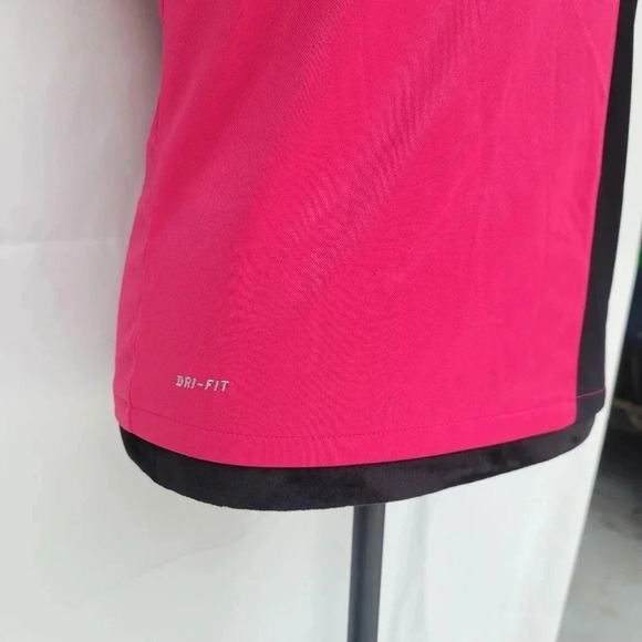 Nike Dri Fit Athletic T Shirt YOUTH Size Large Athletic Top Logo Pink Black - Picture 9 of 11